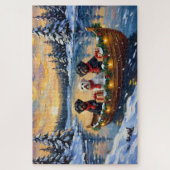 Puzzle Portuguese Water Dog Christmas Boat Holiday (Vertical)