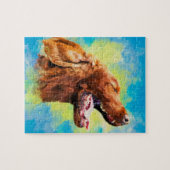 Puzzle Poseur irlandais - chien heureux (Horizontal)
