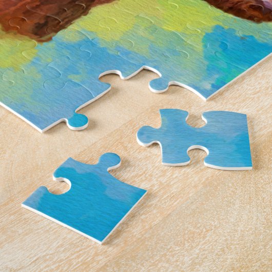 Puzzle Poseur irlandais - chien heureux (Côté)