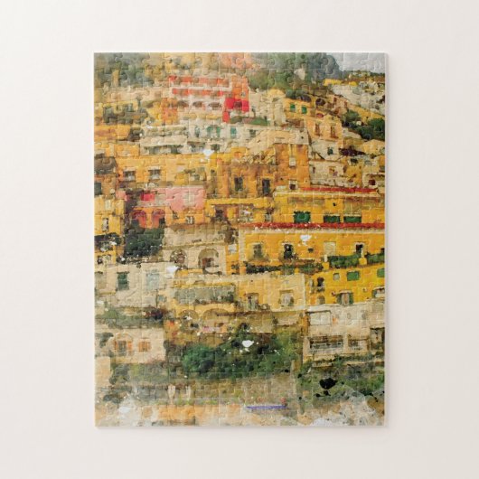 Puzzle positano italie aquarelle méditerranéenne (Vertical)