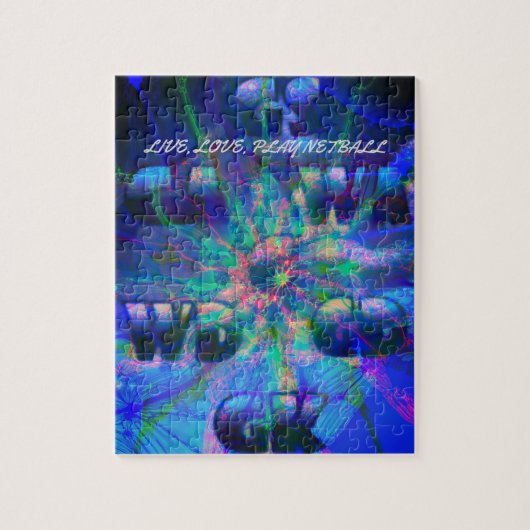 Puzzle Positions de joueur de net-ball et citation (Vertical)