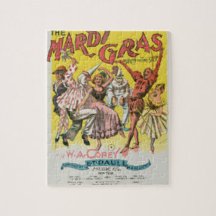 Puzzle Poster Antique Jaune Mardi Gras