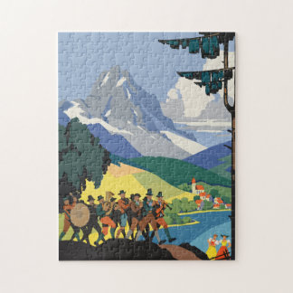Puzzle Poster autrichien vintage