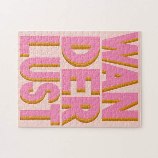 Puzzle Poster d'art mural en rose (Horizontal)