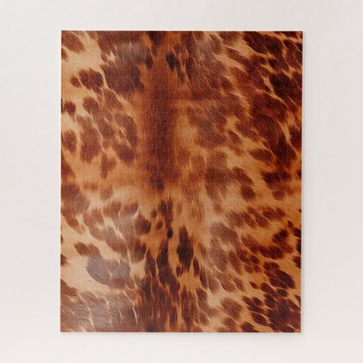 Puzzle Poster de animal Brown de vache (Vertical)