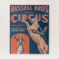 Poster de cirque vintage Russell Brothers.