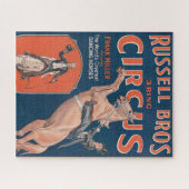 Puzzle Poster de cirque vintage Russell Brothers. (Horizontal)