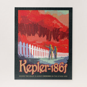 Puzzle Poster De L'Espace Rétro De Kepler-186f.