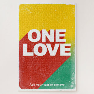Puzzle Poster de rasta reggae "One Love" coloré et amusan
