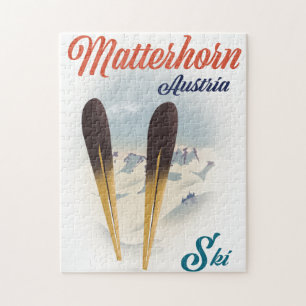 Puzzle Poster de ski Matterhorn Autriche.