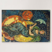 Puzzle Poster de sorcière Halloween vintage (Horizontal)