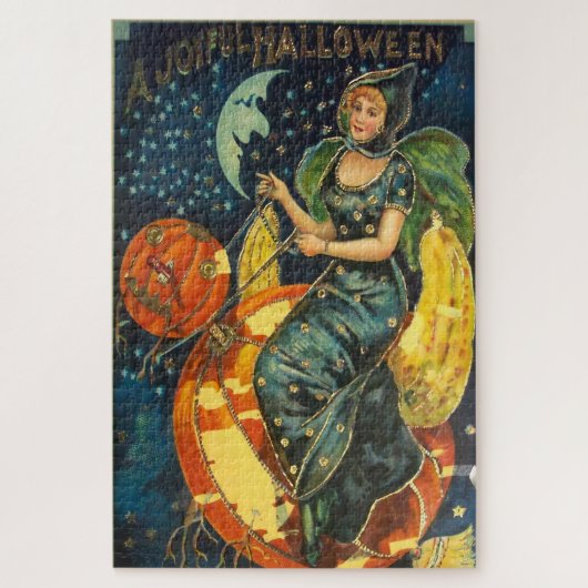 Puzzle Poster de sorcière Halloween vintage (Vertical)