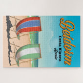 Puzzle poster de voyage de plage de Benidorm (Horizontal)