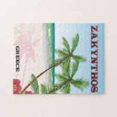 Puzzle poster de voyage de Zakynthos Grèce (Horizontal)