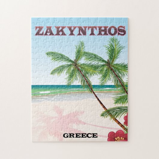 Puzzle poster de voyage de Zakynthos Grèce (Vertical)