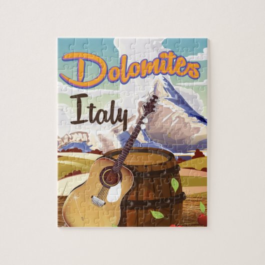 Puzzle poster de voyage Dolomites Italie (Vertical)