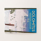 Puzzle poster de voyage Dolomites Sassongher Mountain Ita (Horizontal)