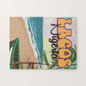 Puzzle Poster de voyage vintage de Lagos, Nigeria (Horizontal)