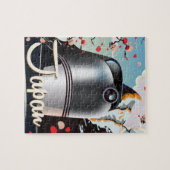 Puzzle Poster de voyage vintage Japan Train. (Horizontal)