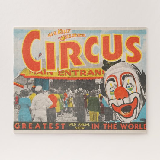 Puzzle Poster Du Cirque Des Gens Entrant Dans Le Grand Ha (Horizontal)