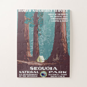 Puzzle Poster du parc national de Sequoia vintage1938
