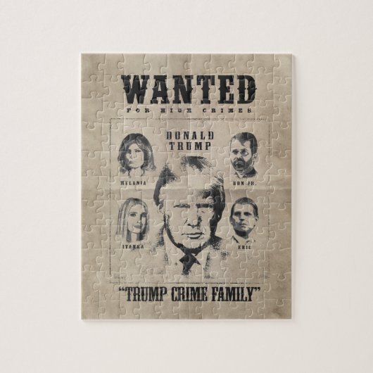 Puzzle Poster Recherché : Famille Trump Crime (Vertical)