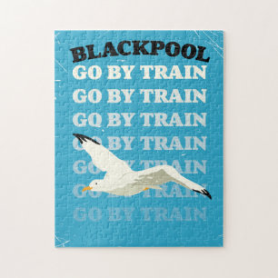 Puzzle Poster vintage de Blackpool en bord de mer
