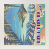 Puzzle Poster vintage du lac Crater (Horizontal)