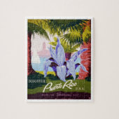 Puzzle Poster Vintage voyage Art, Découvrez Porto Rico! (Vertical)