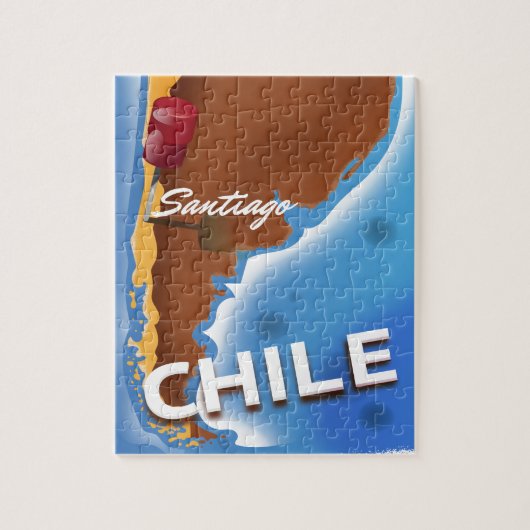 Puzzle poster Vintage voyage chilien santiago (Vertical)
