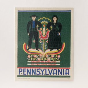 Puzzle Poster Vintage voyage Pour Lancaster County, Pa