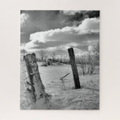 Puzzle Posts in the Snow (Vertical)