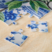 Puzzle Pot à gingembre en porcelaine chinoise bleue (Côté)