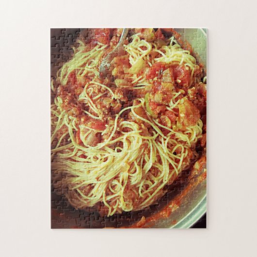 Puzzle Pot de spaghetti avec sauce à la viande (Vertical)