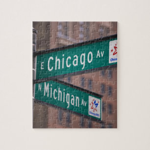 Puzzle Poteaux indicateurs d'avenue de Chicago et du