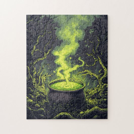 Puzzle Potion magique verte Cauldron Halloween (Vertical)