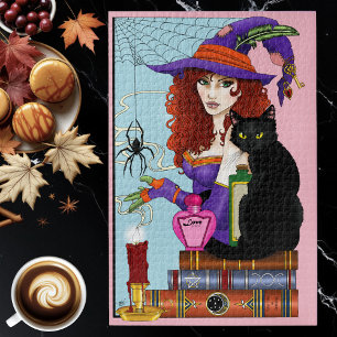 Puzzle Potions de sorcières de livres de chats