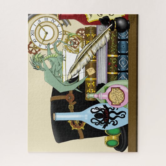 Puzzle Potions Dragon Steampunk Livres (Vertical)