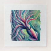 Puzzle Poton deep sea squid 110924AREF116 - Watercolor (Horizontal)