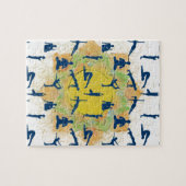 Puzzle Pots De Yoga Avec Dessin De Fleur De Lotus (Horizontal)