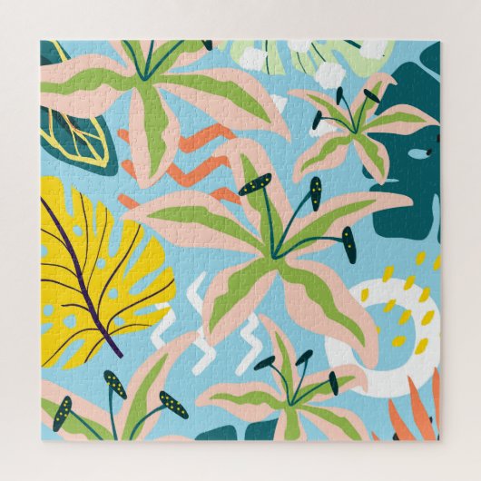 Puzzle Poudre bleu floral (Vertical)