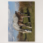Puzzle Poulain du cheval de Camargue avec sa mère (Vertical)