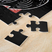 Puzzle poule noire avec rouge (Côté)