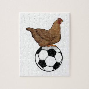 Puzzle Poulet aux sports de football
