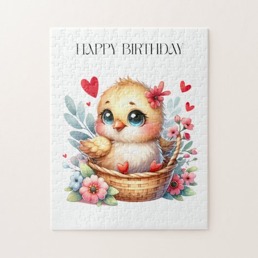 Puzzle Poulet de naissance mignon. (Vertical)