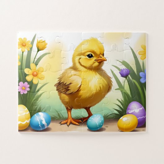 Puzzle Poulet de Pâques 1, Pâques (Horizontal)
