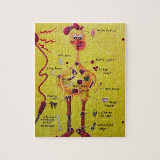Puzzle Poulet en caoutchouc d'opération (Vertical)