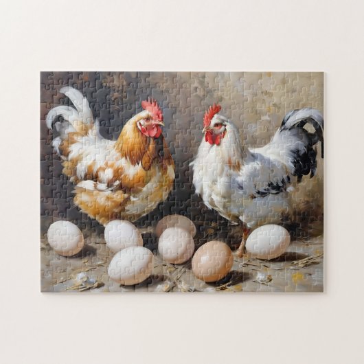 Puzzle Poulets et oeufs (Horizontal)