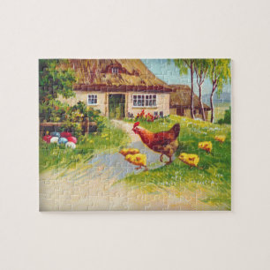 Puzzle Poulets et oeufs de Pâques