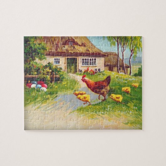Puzzle Poulets et oeufs de Pâques (Horizontal)